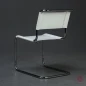 Preview: Thonet S33 Freischwinger Leder Weiß gebraucht Preview: Thonet S33 Freischwinger Leder Weiß gebraucht