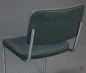 Preview: Thonet S32 PV Freischwinger Stoff Grün Grau mit Vollpolster gebraucht