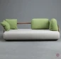 Preview: Thonet 2002 Design Sofa Couch mit Stoffbezug Grau Grün gebraucht