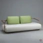 Preview: Thonet 2002 Design Sofa Couch mit Stoffbezug Grau Grün gebraucht