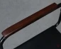 Preview: Thonet S34 Freischwinger mit erneuertem Leder und Wenge Armlehnen gebraucht