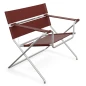 Preview: Tecta D4 faltbarer Sessel mit dunkelroten Leder Gurten von links oben Preview: Tecta D4 faltbarer Sessel mit dunkelroten Leder Gurten von links oben