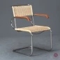 Preview: Tecta D40 Freischwinger mit neuem Natur-Geflecht, gebraucht Preview: Tecta D40 Freischwinger mit neuem Natur-Geflecht, gebraucht