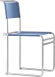 Preview: Tecta B40 Blau mit Chrom gestell Seitenansicht Preview: Tecta B40 Blau mit Chrom gestell Seitenansicht