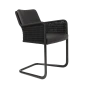 Preview: Tecta D43 Freischwinger mit schwarzem Geflecht und Leder in Schwarz Vorderansicht Preview: Tecta D43 Freischwinger mit schwarzem Geflecht und Leder in Schwarz Vorderansicht
