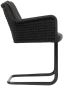 Preview: Tecta D43 Freischwinger mit schwarzem Geflecht und Leder in Schwarz Seitenansicht Preview: Tecta D43 Freischwinger mit schwarzem Geflecht und Leder in Schwarz Seitenansicht
