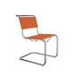 Preview: Thonet S 33 V Mail Line Flax 536 orange Gestell chrom
