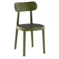 Preview: Thonet 118 Holzstuhl Schwarz mit Dark Melange Geflecht