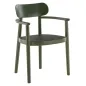 Preview: Thonet 118 FV Dark Melange mit grünem Gestell