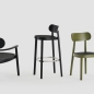 Preview: Thonet 118 H Dark Melange Buche schwarz gebeizt Interieur