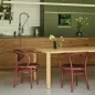 Preview: Thonet 209 Dark Melange mit rotem gestell interieurbild