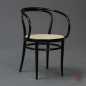 Preview: Thonet 209 Bugholzstuhl Schwarz mit Wiener Geflecht 1978 restauriert gebraucht