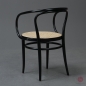 Preview: Thonet 209 Bugholzstuhl Schwarz mit Wiener Geflecht 1978 restauriert gebraucht
