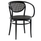 Preview: Thonet 210 R Dark Melange Geflecht, Buche schwarz gebeizt