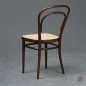 Preview: Thonet 214 Kaffeehaus Stuhl in Braun mit neuem Geflecht