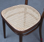 Preview: Thonet 214 Kaffeehaus Stuhl in Braun mit neuem Geflecht
