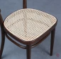 Preview: Thonet 214 Kaffeehaus Stuhl in Braun mit neuem Geflecht