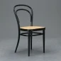 Preview: Thonet 214 Bugholz Stuhl in Schwarz mit Wiener Geflecht gebraucht