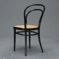Preview: Thonet 214 Bugholz Stuhl in Schwarz mit Wiener Geflecht gebraucht