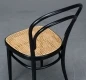 Preview: Thonet 214 Bugholz Stuhl in Schwarz mit Wiener Geflecht gebraucht