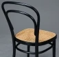 Preview: Thonet 214 Bugholz Stuhl in Schwarz mit Wiener Geflecht gebraucht