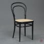 Preview: Thonet 214 Bugholz Stuhl Schwarz mit Wiener Geflecht gebraucht