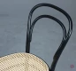 Preview: Thonet 214 Bugholz Stuhl Schwarz mit erneuertem Geflecht