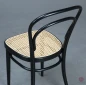 Preview: Thonet 214 Bugholz Stuhl Schwarz mit erneuertem Geflecht