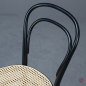 Preview: Thonet 214 Bugholz Stuhl Schwarz mit erneuertem Geflecht