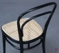 Preview: Thonet 214 Bugholz Stuhl Schwarz mit erneuertem Geflecht
