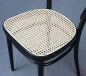 Preview: Thonet 214 Bugholz Stuhl Schwarz mit erneuertem Geflecht