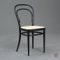 Preview: Thonet 214 Kaffehaus Stuhl in Schwarz mit neuem Wiener Geflecht gebraucht