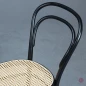 Preview: Thonet 214 Bugholz Stuhl Schwarz mit erneuertem Geflecht