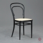 Preview: Thonet 214 Kaffehaus Stuhl in Schwarz mit neuem Wiener Geflecht gebraucht