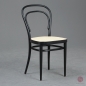 Preview: Thonet 214 Kaffehaus Stuhl in Schwarz mit neuem Wiener Geflecht gebraucht