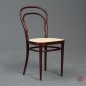 Preview: Thonet 214 Bugholz Stuhl Schwarzrot mit neuem Geflecht gebraucht