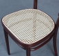 Preview: Thonet 214 Bugholz Stuhl Schwarzrot mit neuem Geflecht gebraucht