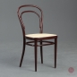 Preview: Thonet 214 Bugholz Stuhl Schwarzrot mit neuem Geflecht gebraucht