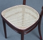 Preview: Thonet 214 Bugholz Stuhl Schwarzrot mit neuem Geflecht gebraucht