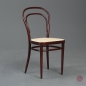 Preview: Thonet 214 Bugholz Stuhl Schwarzrot mit neuem Geflecht gebraucht