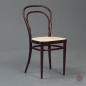 Preview: Thonet 214 Bugholz Stuhl Schwarzrot mit neuem Geflecht gebraucht