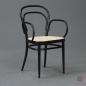 Preview: Thonet 214 F Kaffeehausstuhl Schwarz mit Wiener Geflecht gebraucht