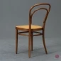 Preview: Thonet 214 Nussbaum Braun Bugholzstuhl mit Geflecht gebraucht