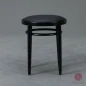 Preview: Thonet 214 PH Bugholz Hocker mit neuem schwarzem Leder gebraucht Preview: Thonet 214 PH Bugholz Hocker mit neuem schwarzem Leder gebraucht