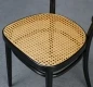 Preview: Thonet 214 Bugholz Stuhl in Schwarz mit patiniertem Wiener Geflecht gebraucht