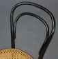 Preview: Thonet 214 Bugholz Stuhl in Schwarz mit patiniertem Wiener Geflecht gebraucht
