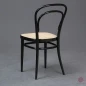 Preview: Thonet 214 Bugholz Stuhl in Schwarz mit neuem Wiener Geflecht gebraucht