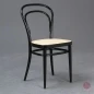 Preview: Thonet 214 Bugholz Stuhl in Schwarz mit neuem Wiener Geflecht gebraucht