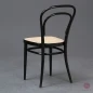 Preview: Thonet 214 Kaffeehaus Stuhl Schwarz mit erneuertem Geflecht gebraucht