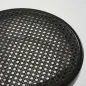 Preview: Thonet 214 RH Hocker mit Dark Melange Geflecht und Gestell aus Buche schwarz gebeizt detailansicht Geflecht
